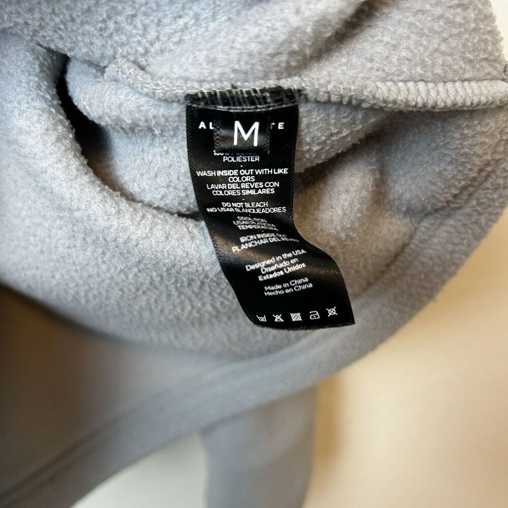 Alphalete Hoodie Men’s Medium Gray Sherpa Pullover Cozy Gym Workout Lounge - Picture 5 of 12